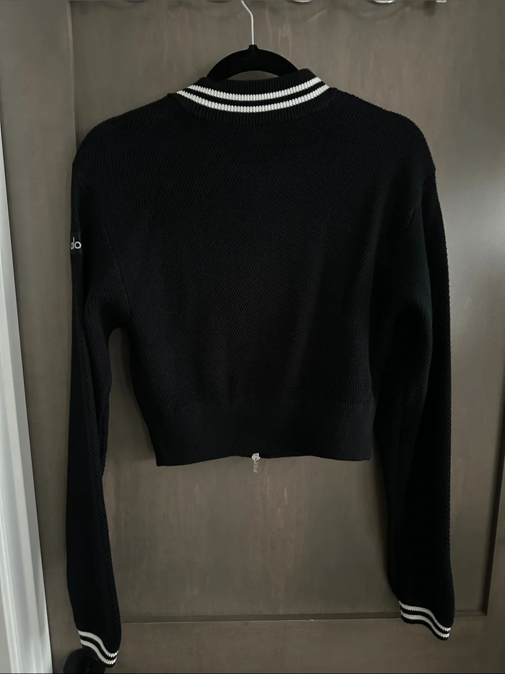 ALO Tennis Club Sweater-Knit Full-Zip Cropped Jacket Size S NWOT